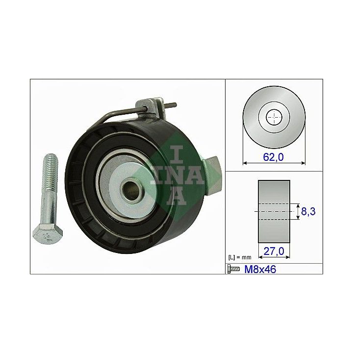 įtempiklio skriemulys, paskirstymo diržas INA 531 0813 10