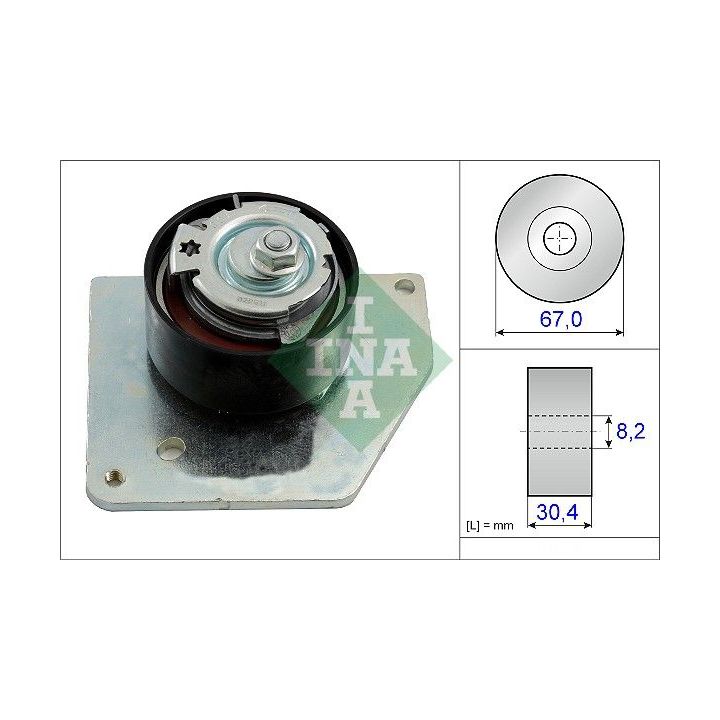 įtempiklio skriemulys, paskirstymo diržas INA 531 0858 10