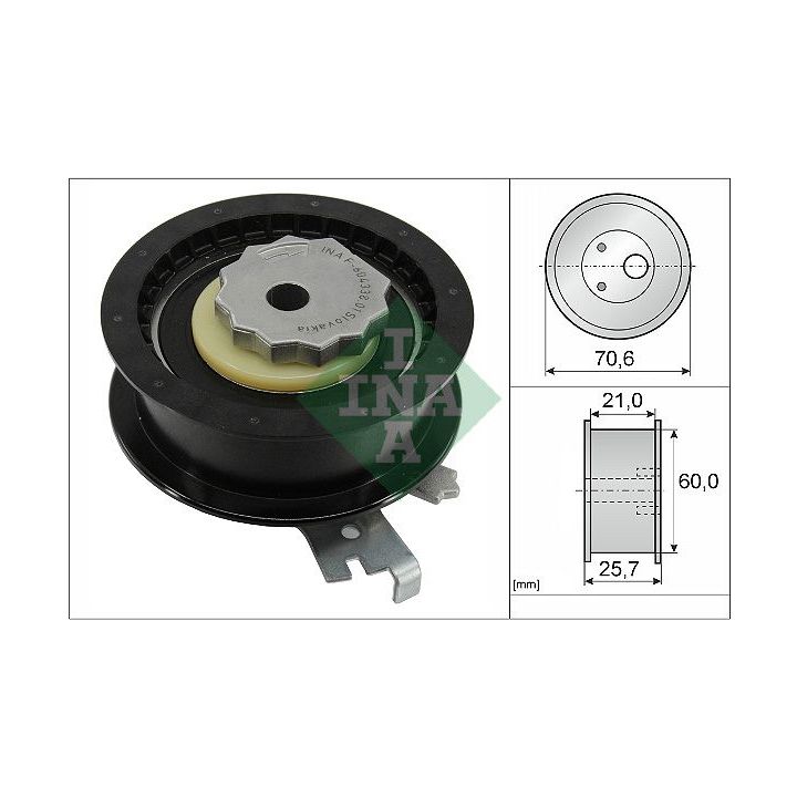 įtempiklio skriemulys, paskirstymo diržas INA 531 0882 10