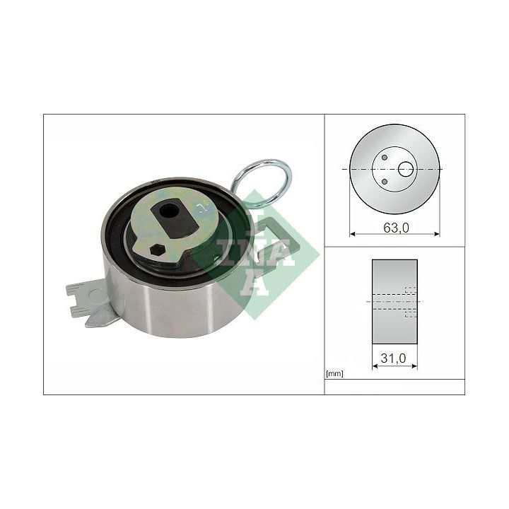 įtempiklio skriemulys, paskirstymo diržas INA 531 0937 10