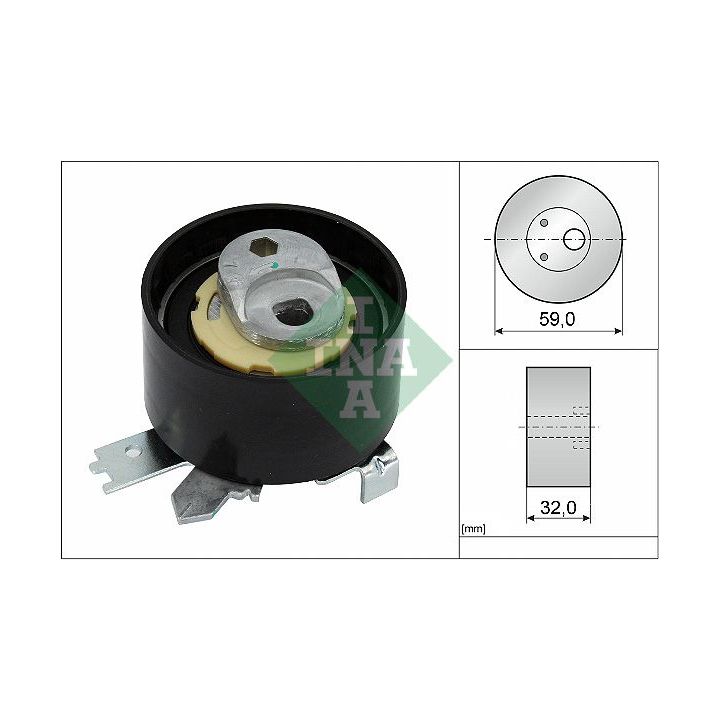 įtempiklio skriemulys, paskirstymo diržas INA 531 0965 10