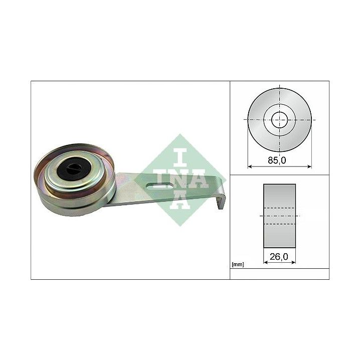 įtempiklio skriemulys, V formos rumbuotas diržas INA 531 0097 10