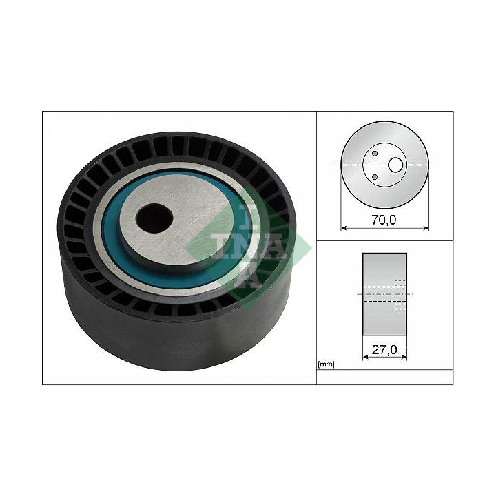 įtempiklio skriemulys, V formos rumbuotas diržas INA 531 0148 10