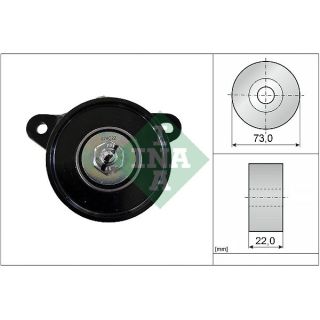 įtempiklio skriemulys, V formos rumbuotas diržas INA 531 0540 10