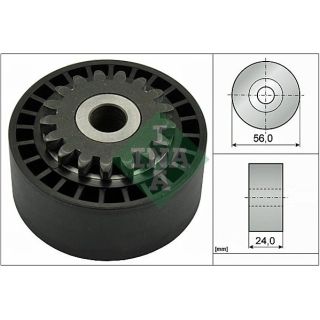 įtempiklio skriemulys, V formos rumbuotas diržas INA 531 0744 10
