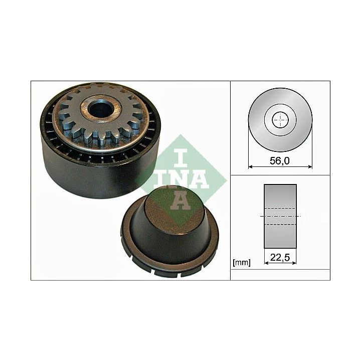 įtempiklio skriemulys, V formos rumbuotas diržas INA 531 0854 10