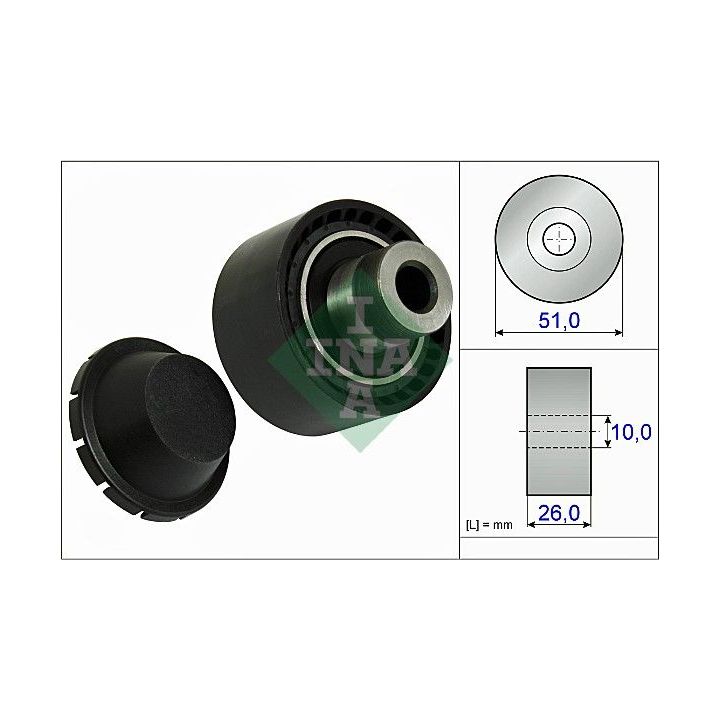 Kreipiantysis skriemulys, V formos rumbuotas diržas INA 532 0334 10