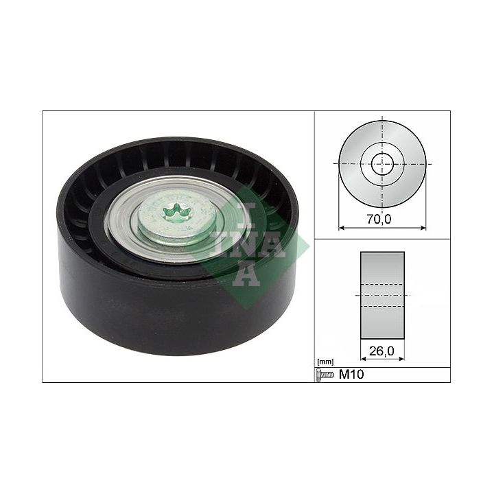 Kreipiantysis skriemulys, V formos rumbuotas diržas INA 532 0434 10