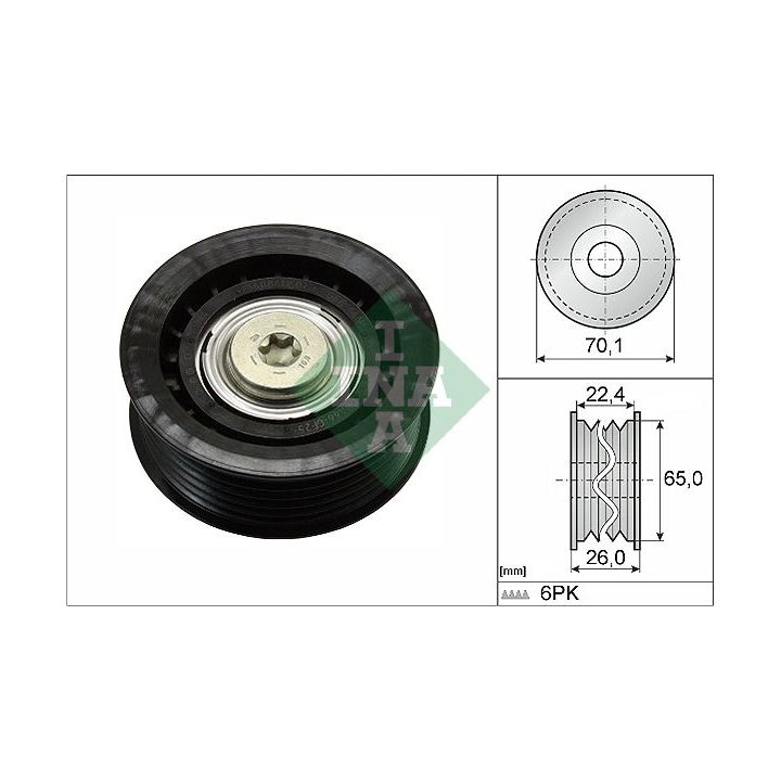 Kreipiantysis skriemulys, V formos rumbuotas diržas INA 532 0471 10