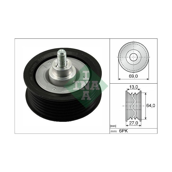 Kreipiantysis skriemulys, V formos rumbuotas diržas INA 532 0477 10