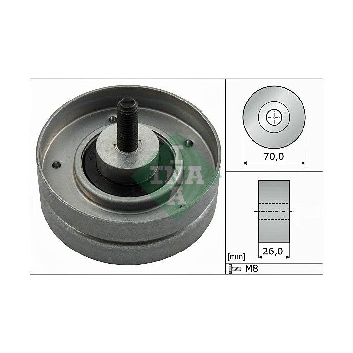 Kreipiantysis skriemulys, V formos rumbuotas diržas INA 532 0524 10