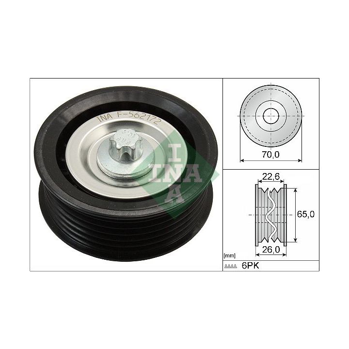 Kreipiantysis skriemulys, V formos rumbuotas diržas INA 532 0531 10