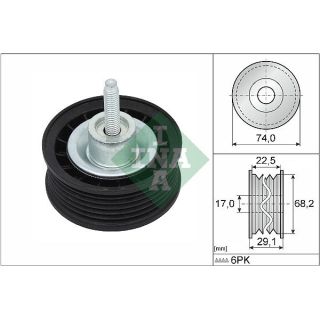 Kreipiantysis skriemulys, V formos rumbuotas diržas INA 532 0546 10