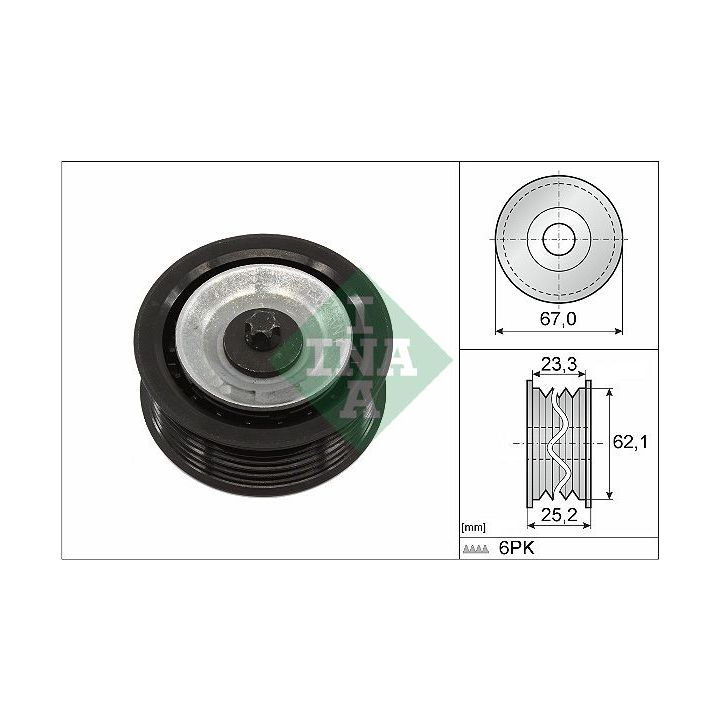 Kreipiantysis skriemulys, V formos rumbuotas diržas INA 532 0619 10