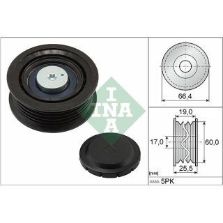 Kreipiantysis skriemulys, V formos rumbuotas diržas INA 532 0642 10