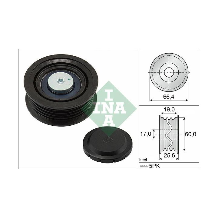 Kreipiantysis skriemulys, V formos rumbuotas diržas INA 532 0642 10