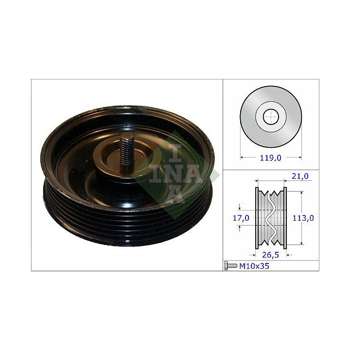 Kreipiantysis skriemulys, V formos rumbuotas diržas INA 532 0695 10