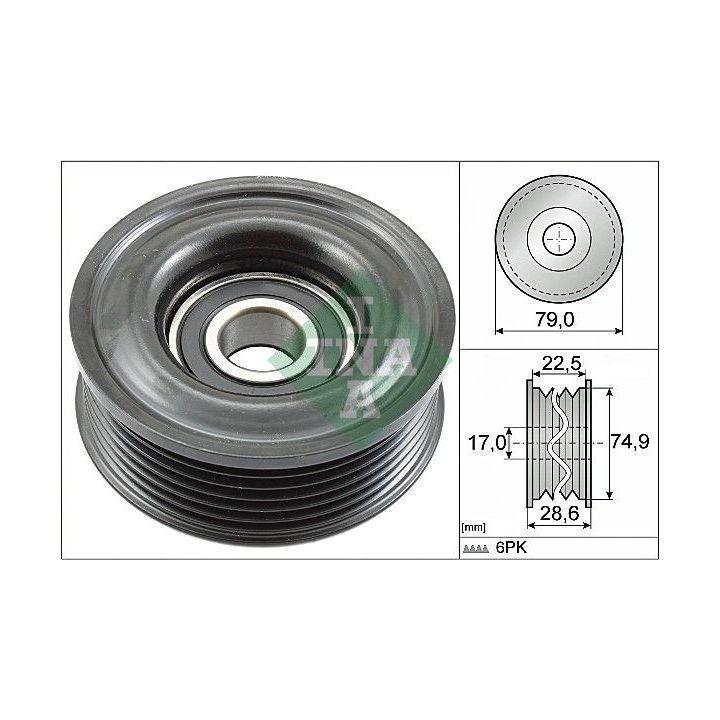 Kreipiantysis skriemulys, V formos rumbuotas diržas INA 532 0721 10