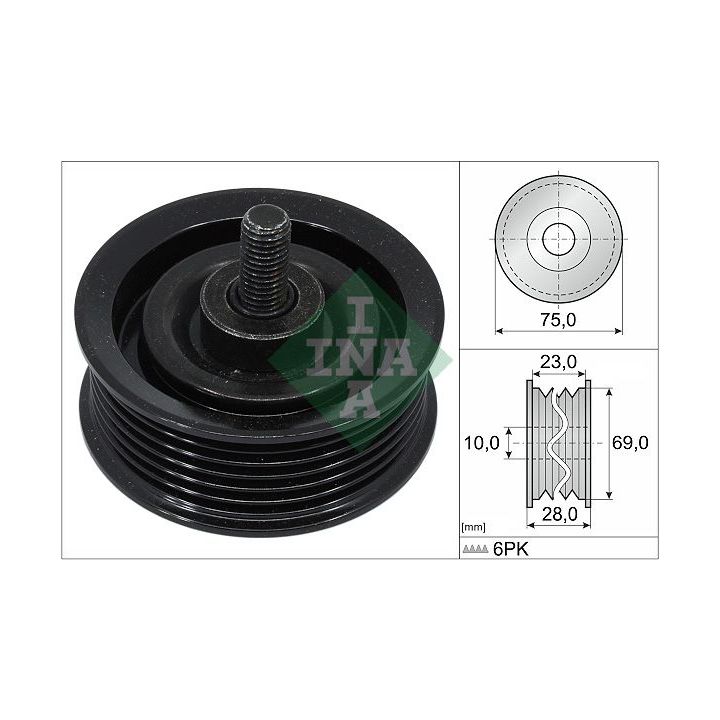 Kreipiantysis skriemulys, V formos rumbuotas diržas INA 532 0744 10