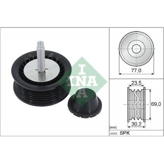 Kreipiantysis skriemulys, V formos rumbuotas diržas INA 532 0889 10