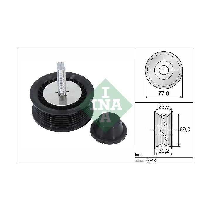 Kreipiantysis skriemulys, V formos rumbuotas diržas INA 532 0889 10