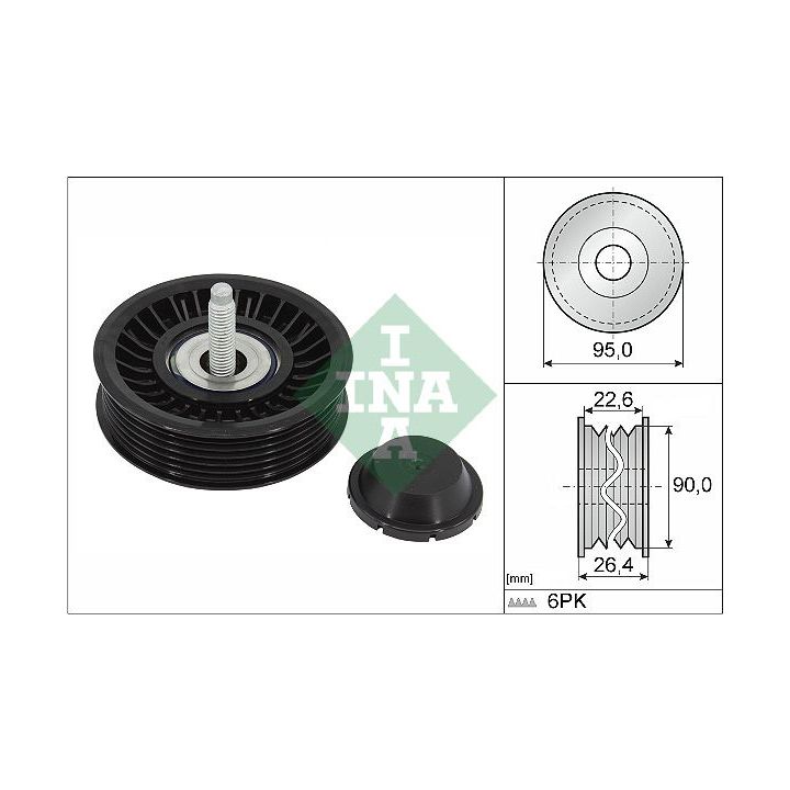 Kreipiantysis skriemulys, V formos rumbuotas diržas INA 532 0891 10