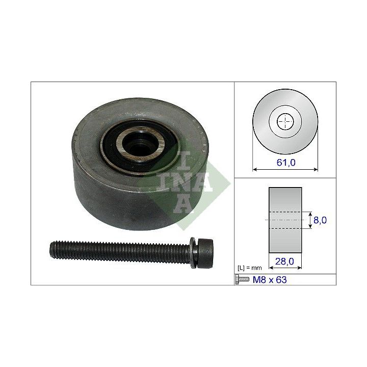 Kreipiantysis skriemulys, paskirstymo diržas INA 532 0472 10