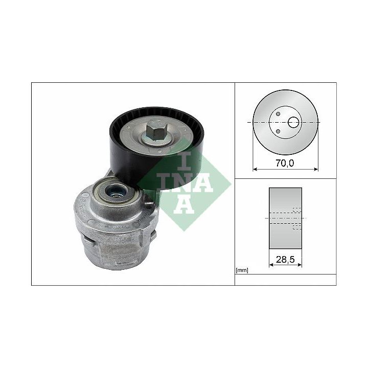 Diržo įtempiklis, V formos rumbuotas diržas INA 533 0061 20