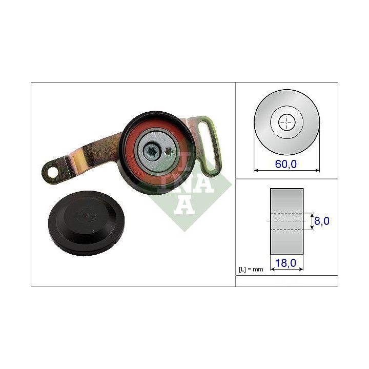 Diržo įtempiklis, V formos rumbuotas diržas INA 533 0078 10