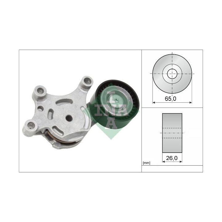 Diržo įtempiklis, V formos rumbuotas diržas INA 534 0075 20