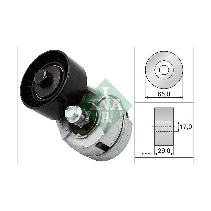 Diržo įtempiklis, V formos rumbuotas diržas INA 534 0109 20