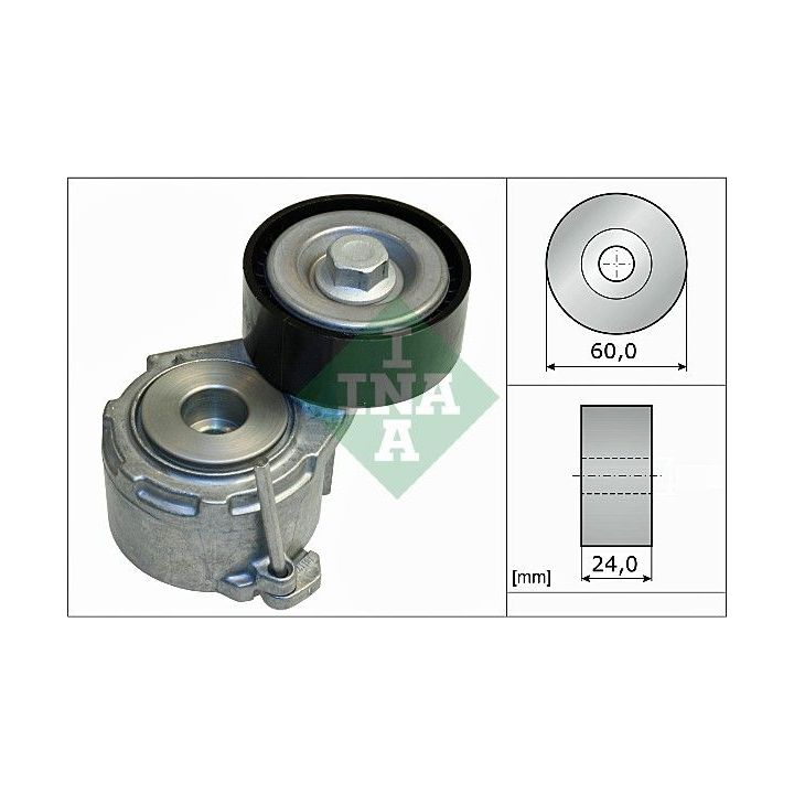 Diržo įtempiklis, V formos rumbuotas diržas INA 534 0111 20