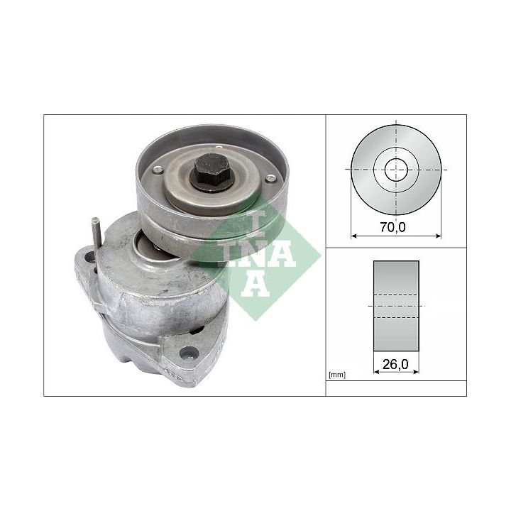 Diržo įtempiklis, V formos rumbuotas diržas INA 534 0118 20