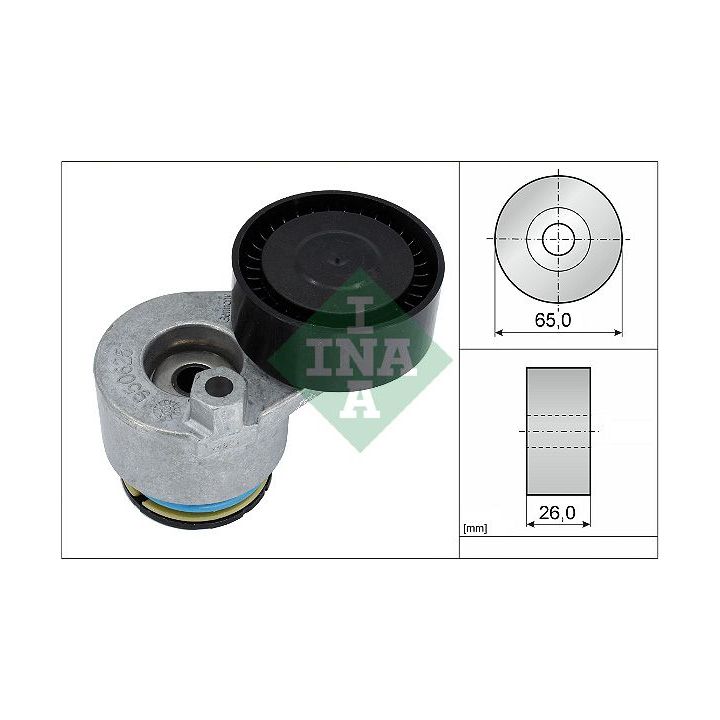 Diržo įtempiklis, V formos rumbuotas diržas INA 534 0141 30