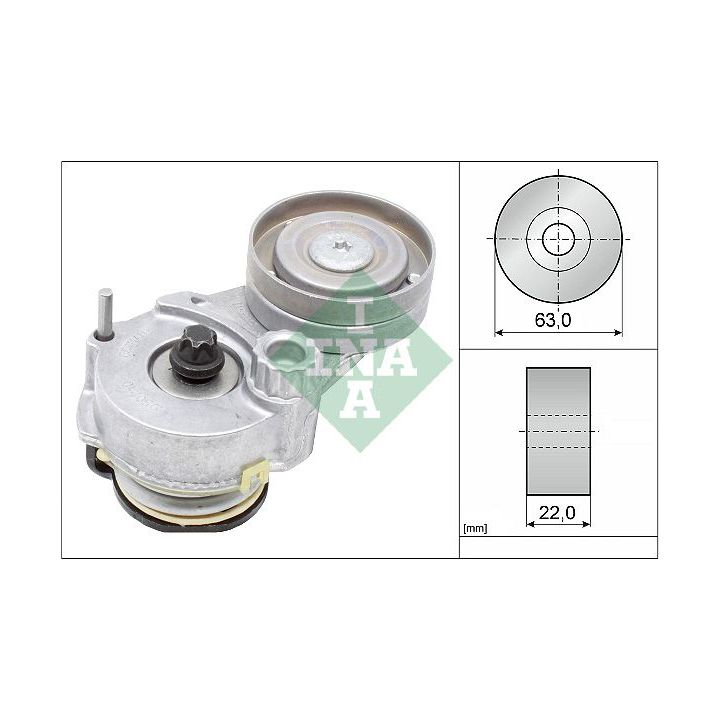 Diržo įtempiklis, V formos rumbuotas diržas INA 534 0147 10