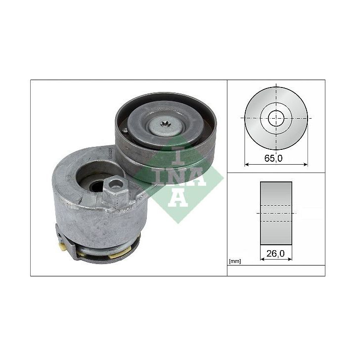 Diržo įtempiklis, V formos rumbuotas diržas INA 534 0240 10