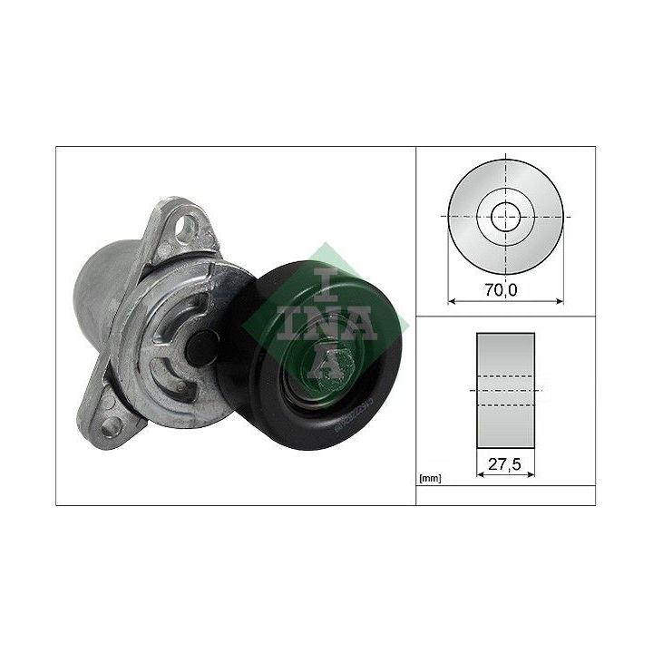 Diržo įtempiklis, V formos rumbuotas diržas INA 534 0306 10