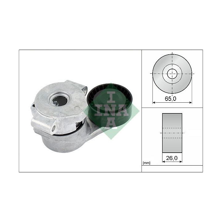 Diržo įtempiklis, V formos rumbuotas diržas INA 534 0308 10