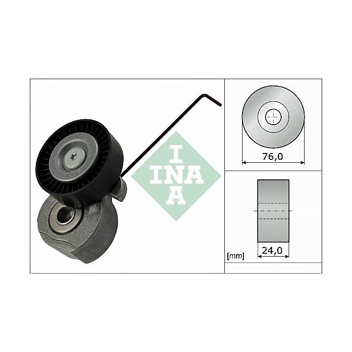 Diržo įtempiklis, V formos rumbuotas diržas INA 534 0324 10