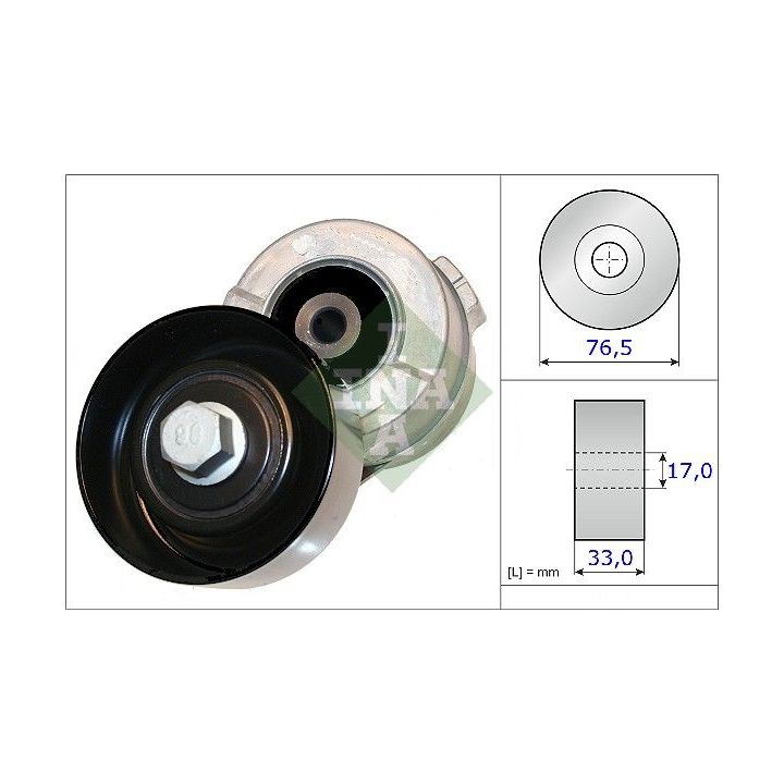 Diržo įtempiklis, V formos rumbuotas diržas INA 534 0341 10