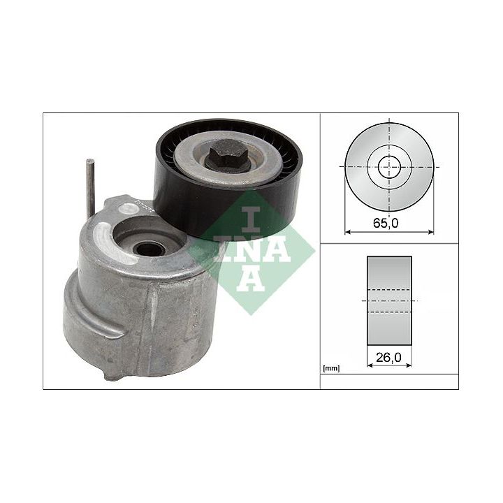 Diržo įtempiklis, V formos rumbuotas diržas INA 534 0404 10