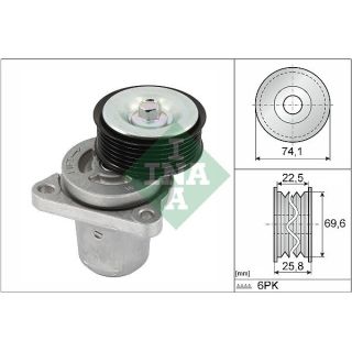 Diržo įtempiklis, V formos rumbuotas diržas INA 534 0406 10