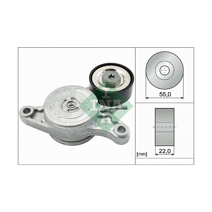 Diržo įtempiklis, V formos rumbuotas diržas INA 534 0420 10