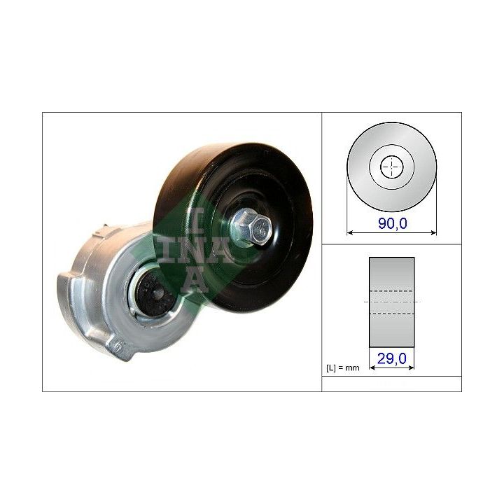 Diržo įtempiklis, V formos rumbuotas diržas INA 534 0421 10