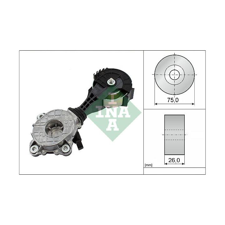 Diržo įtempiklis, V formos rumbuotas diržas INA 534 0426 10