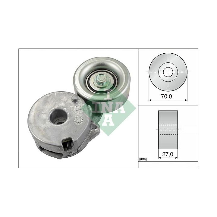 Diržo įtempiklis, V formos rumbuotas diržas INA 534 0442 10