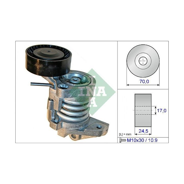 Diržo įtempiklis, V formos rumbuotas diržas INA 534 0450 10