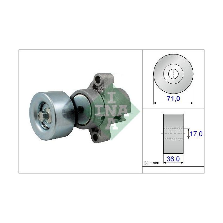 Diržo įtempiklis, V formos rumbuotas diržas INA 534 0453 10