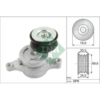 Diržo įtempiklis, V formos rumbuotas diržas INA 534 0457 10