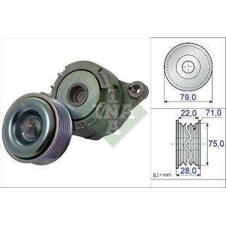 Diržo įtempiklis, V formos rumbuotas diržas INA 534 0508 10